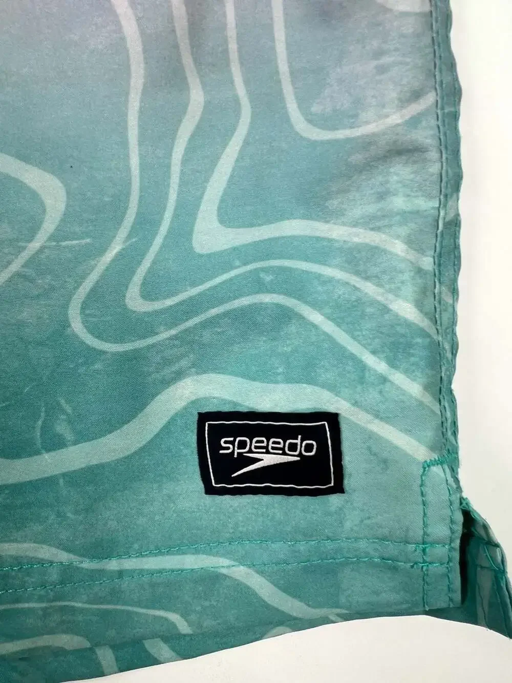 Speedo Men's Bondi Basin Print Boardshort Swim Trunks Pink Blue Medium